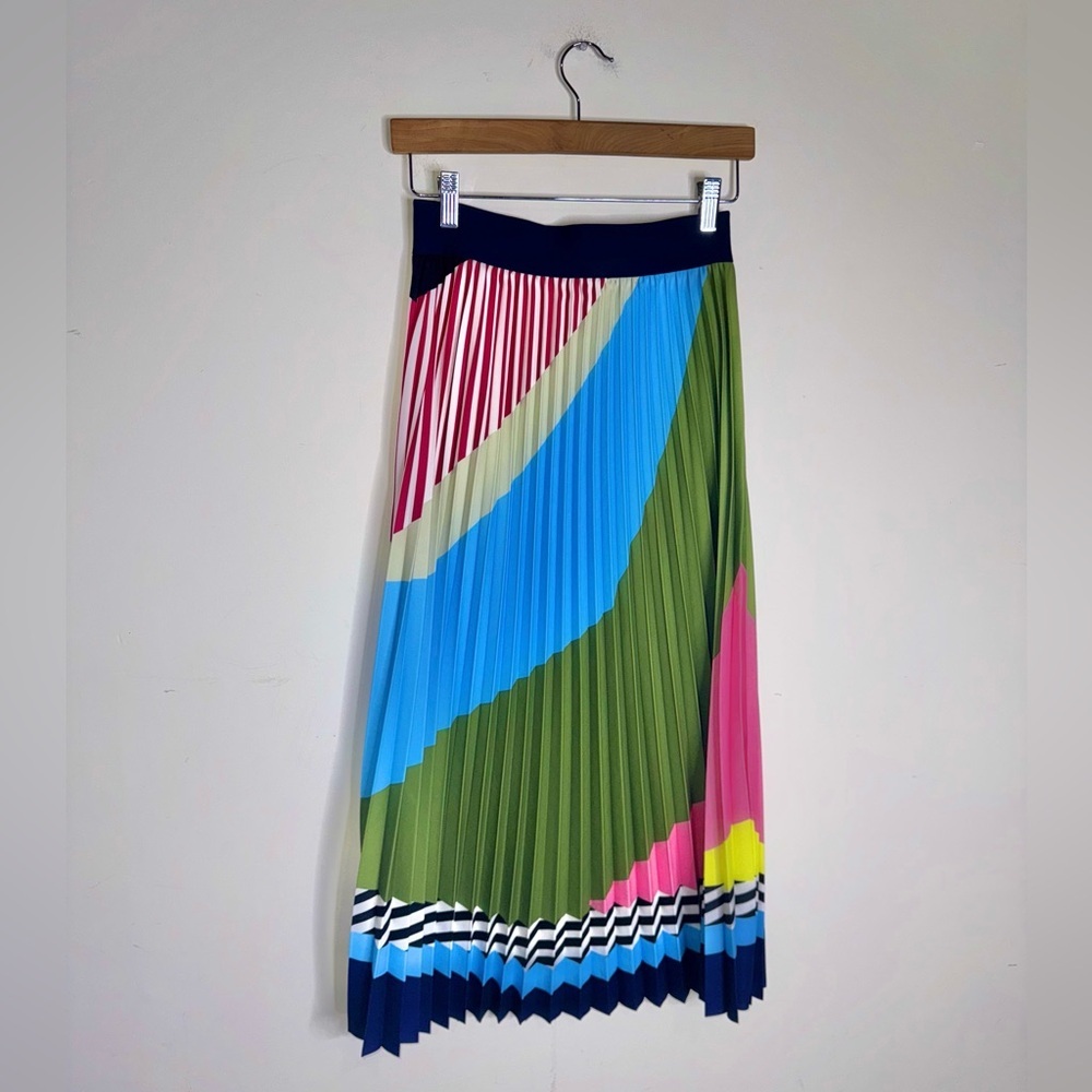 Le Superbe Interrupted Pattern Pleated Skirt In I… - image 3